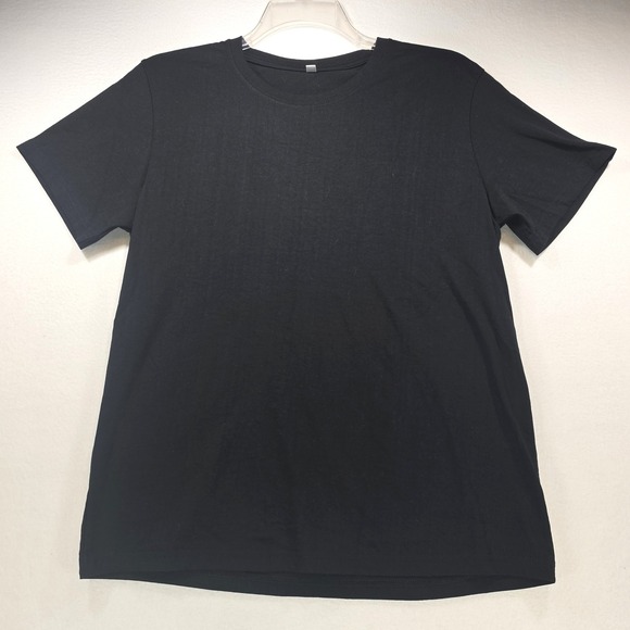 Unbranded Tops - Unbranded Womens Black 100% Cotton Crew Neck Short Sleeve T-Shirt Size 2XL